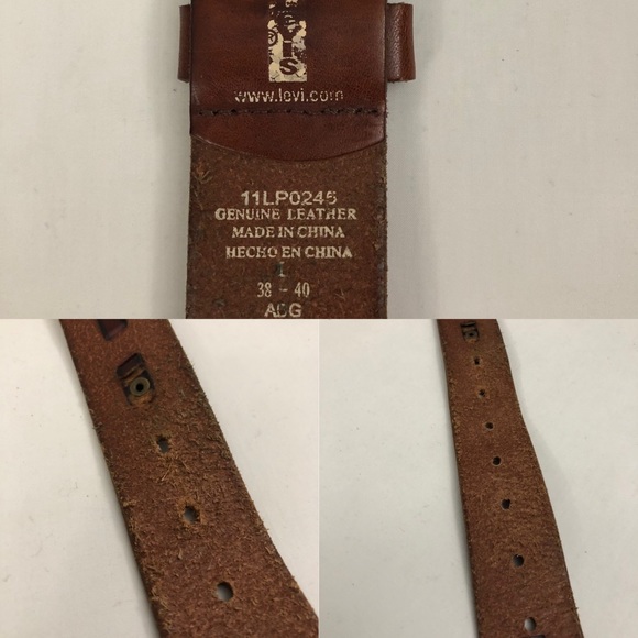 LEVIS Men’s Sz L Genuine Leather Belt - Picture 9 of 12